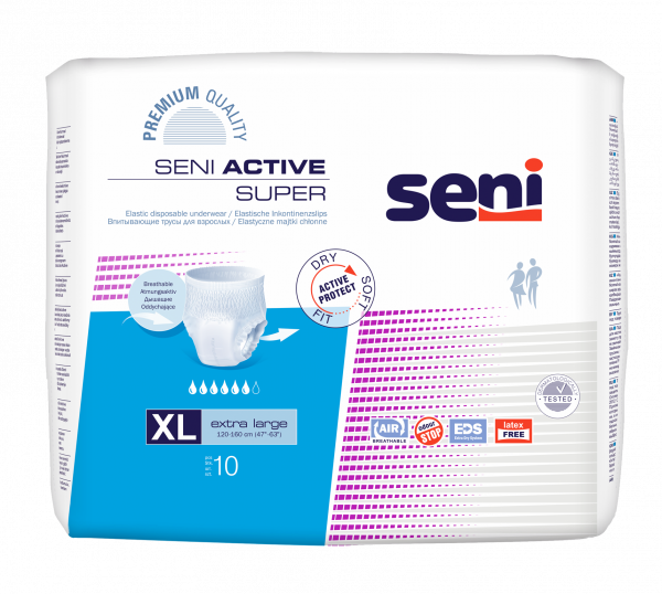 SENI ACTIVE SUPER XL - Sac de 10 changes